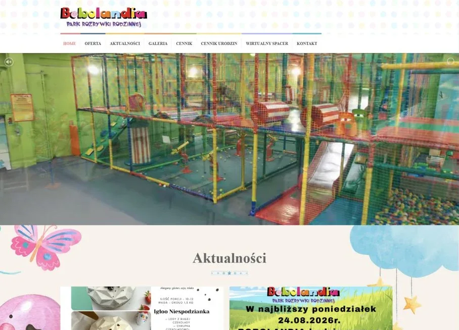 Projekt strony Bobolandia
