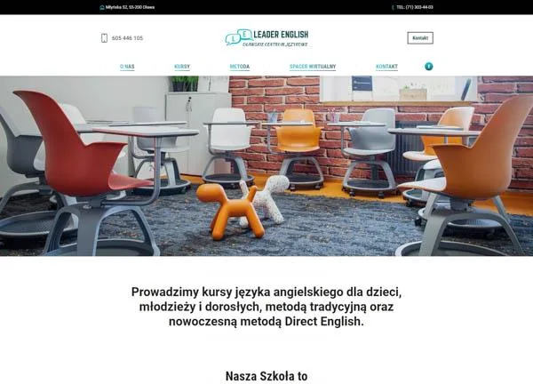 Projekt strony Leader English